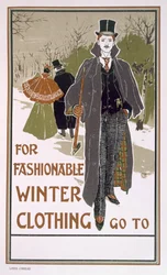 Entwurf eines Plakats für ein Winterbekleidungsunternehmen